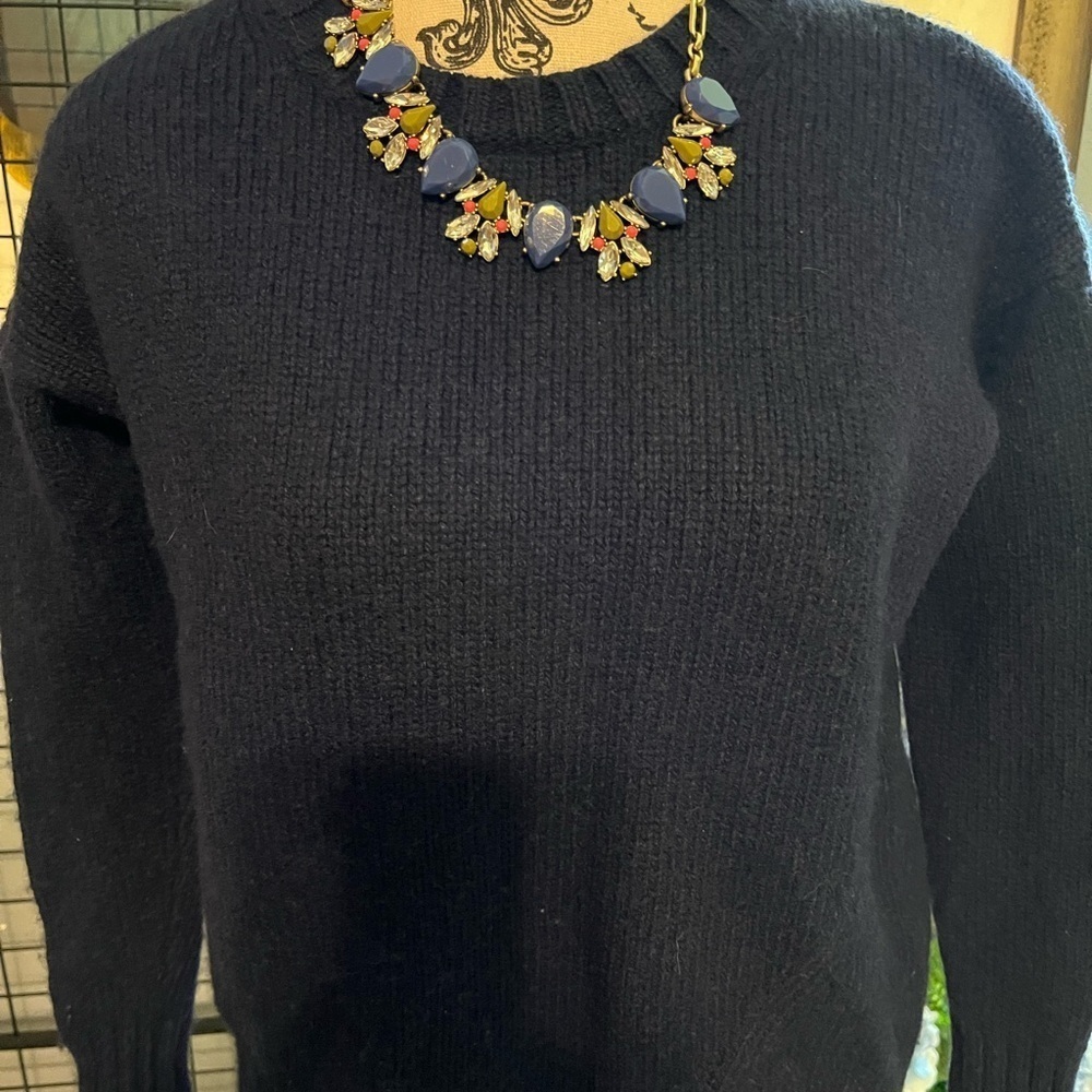 J. Crew Navy Blue Crew Neck Sweater